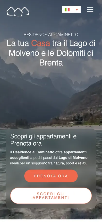 Sito Residence Al Caminetto su smartphone